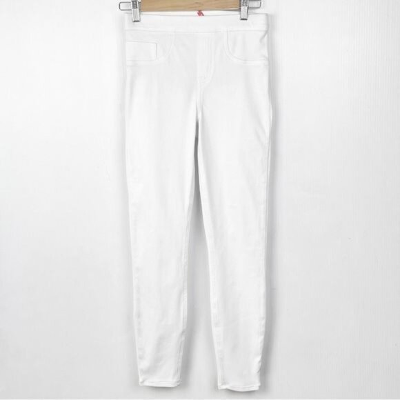 Spanx jean-ish ankle leggings medium denim looking pure white Size Small - Picture 2 of 13